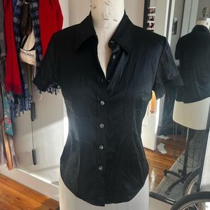 DKNY silk button up top